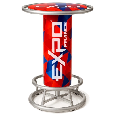 Table mange debout personnalisable expo france