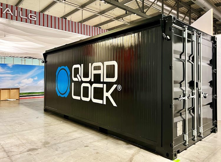 Transformation container Quadlock pr&ecirc;t au transport
