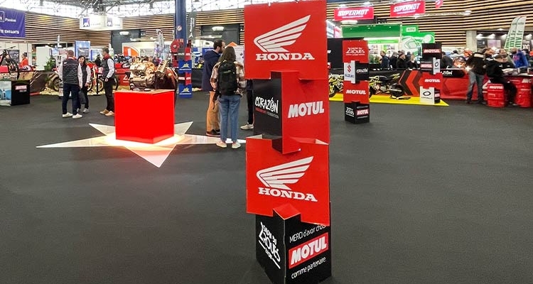 Totem publicitaire Honda Motul ExpoFrance