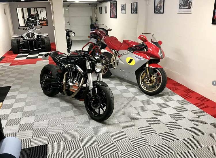 Dalles de sol garage motos particulier EXPOFRANCE