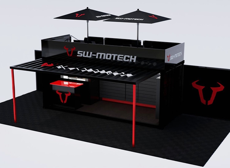 Visuel 3D projet boutique SW Motech Expo France