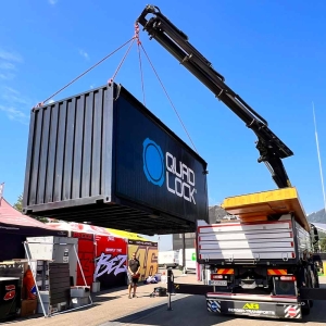 Transport logistique container &eacute;v&egrave;nement avec grue