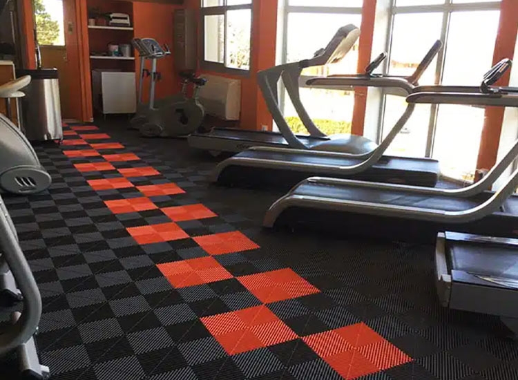 Dalles de sol salle sport fitness