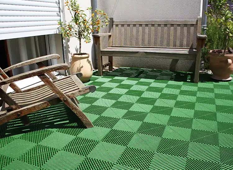 Dalles de sol terrasse vert