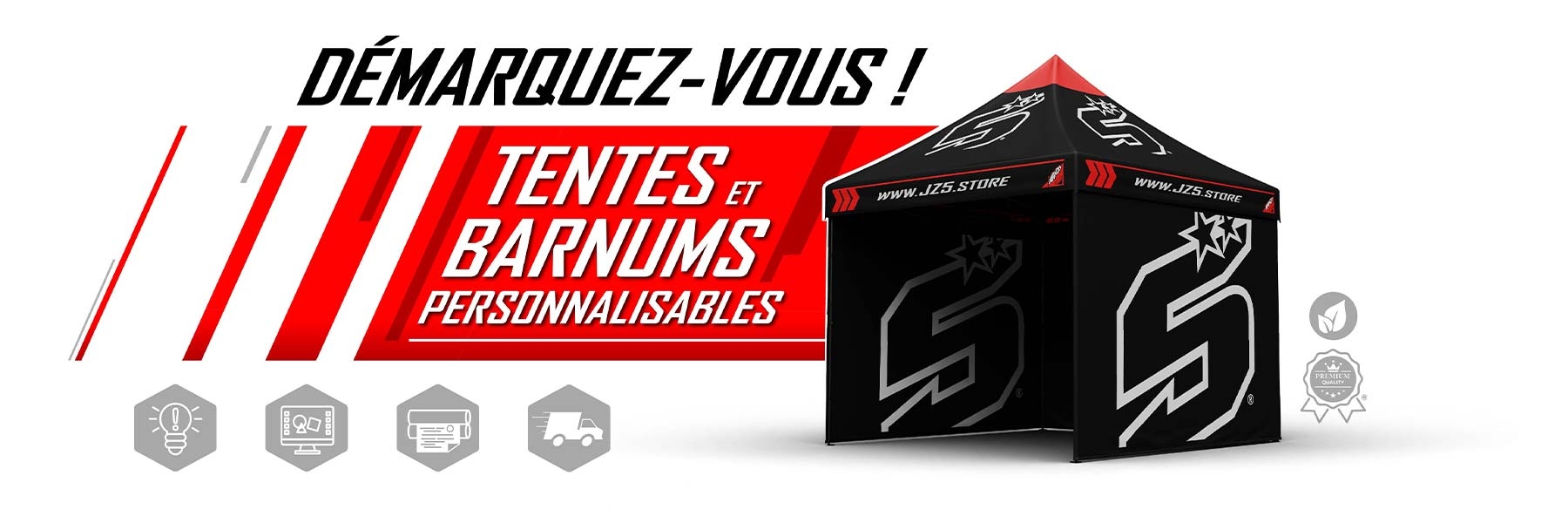 Barnum paddock tente 3x3 Johann Zarco personnalisation motogp