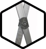 Ciseau croisillon alu compas tente pliante