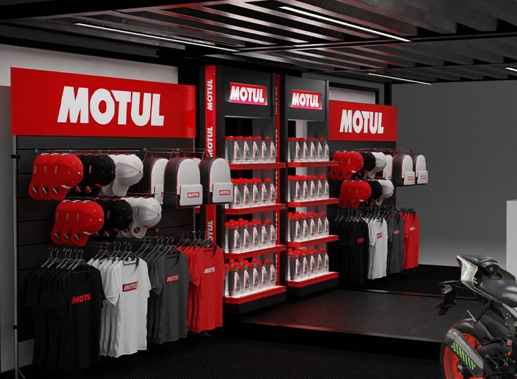 Visuel 3D am&eacute;nagement boutique container Motul