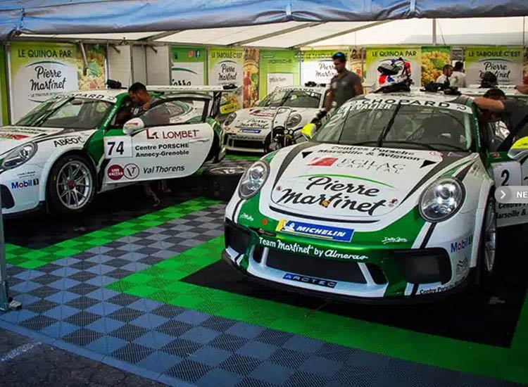 Dalle de sol team course voiture