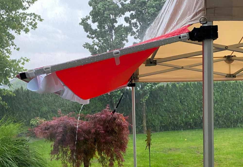 Auvent tente pliante professionnel angle r&eacute;glable protection solaire pluie expo france