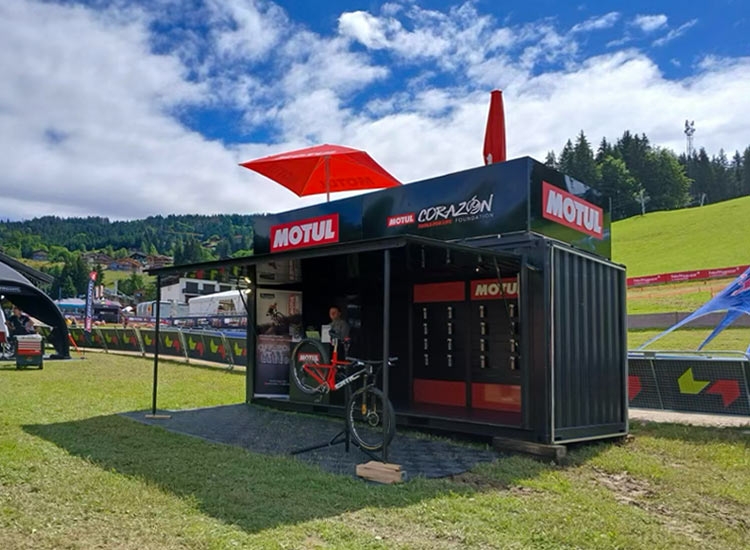 Am&eacute;nagement container Motul &eacute;v&egrave;nement v&eacute;lo