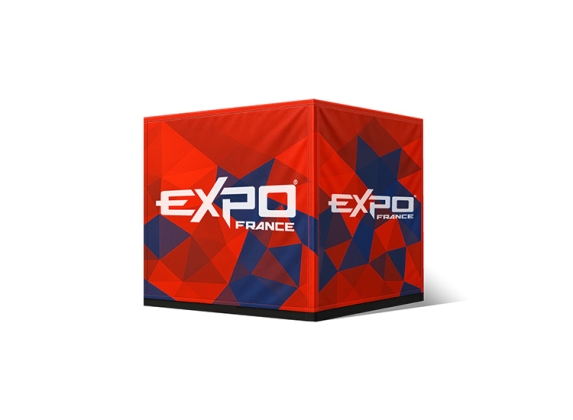 Housse container 10 pieds en toile personnalisable EXPOFRANCE