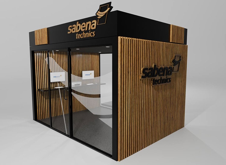 Visuel 3D am&eacute;nagement bureau container Sabena
