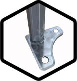 Platine de pied de sol tonnelle pliante