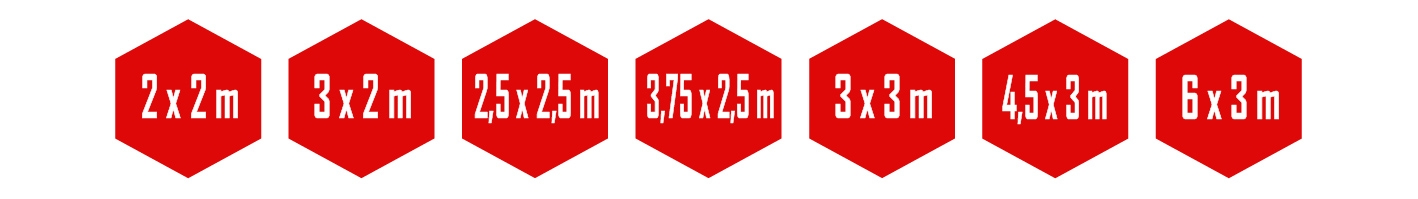 Tailles disponibles tente pliante alu PREMIUM